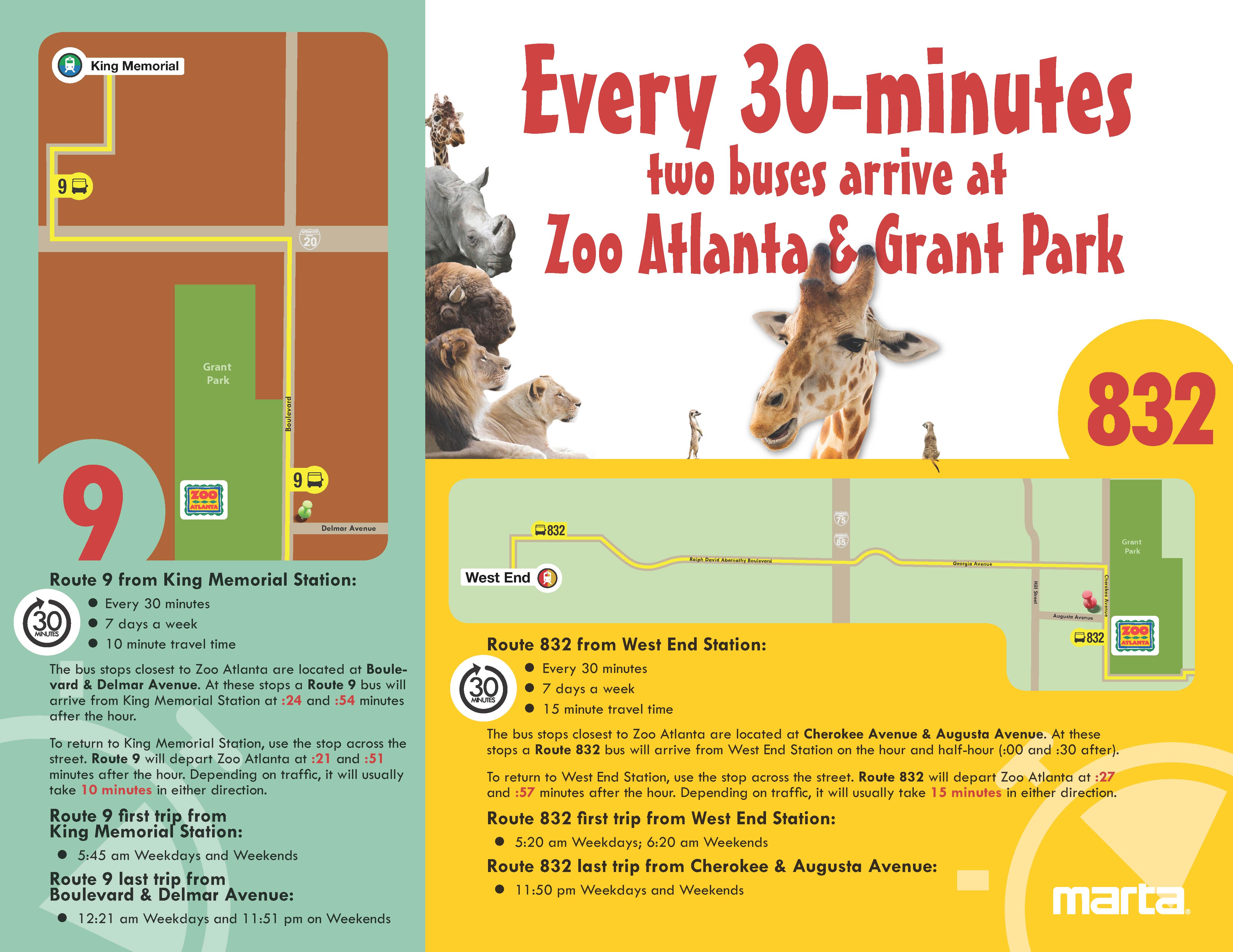 MARTA routes to Zoo Atlanta 